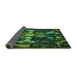 Thickness of Patterned Dark Forest Green Rug, pat265grn