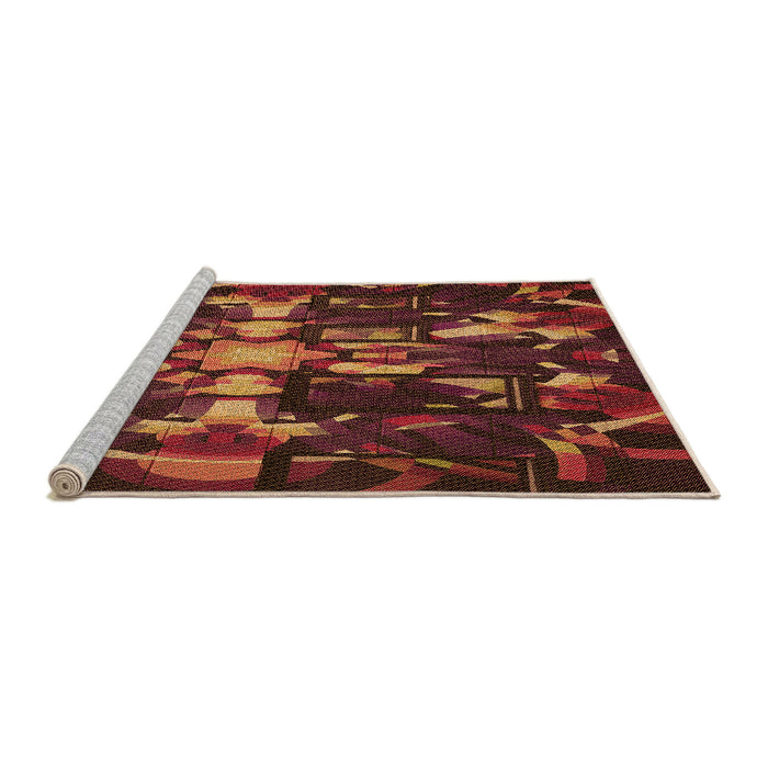 Sideview of Machine Washable Transitional Red Rug, wshpat265org
