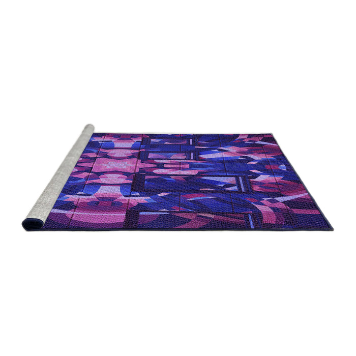 Sideview of Machine Washable Transitional Bright Purple Rug, wshpat265pur