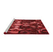 Sideview of Machine Washable Transitional Red Rug, wshpat265rd