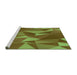 Sideview of Machine Washable Transitional Pistachio Green Rug, wshpat2650grn