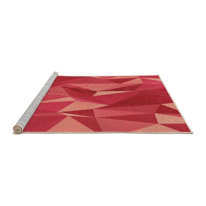 Sideview of Machine Washable Transitional Red Rug, wshpat2650org