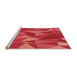 Sideview of Machine Washable Transitional Red Rug, wshpat2650org