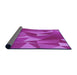 Thickness of Patterned Fuchsia Magenta Purple Rug, pat2650pur