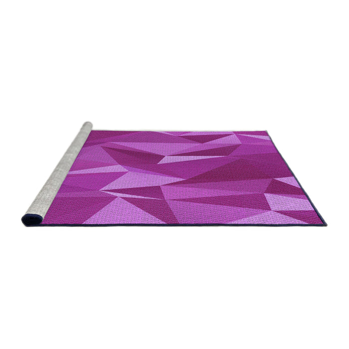 Sideview of Machine Washable Transitional Fuchsia Magenta Purple Rug, wshpat2650pur