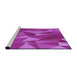 Sideview of Machine Washable Transitional Fuchsia Magenta Purple Rug, wshpat2650pur