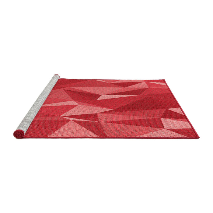 Sideview of Machine Washable Transitional Red Rug, wshpat2650rd