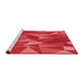 Sideview of Machine Washable Transitional Red Rug, wshpat2650rd
