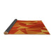 Thickness of Patterned Neon Orange Rug, pat2650yw