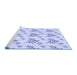 Sideview of Machine Washable Transitional Lavender Blue Rug, wshpat2651blu