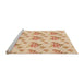 Sideview of Machine Washable Transitional Orange Rug, wshpat2651org