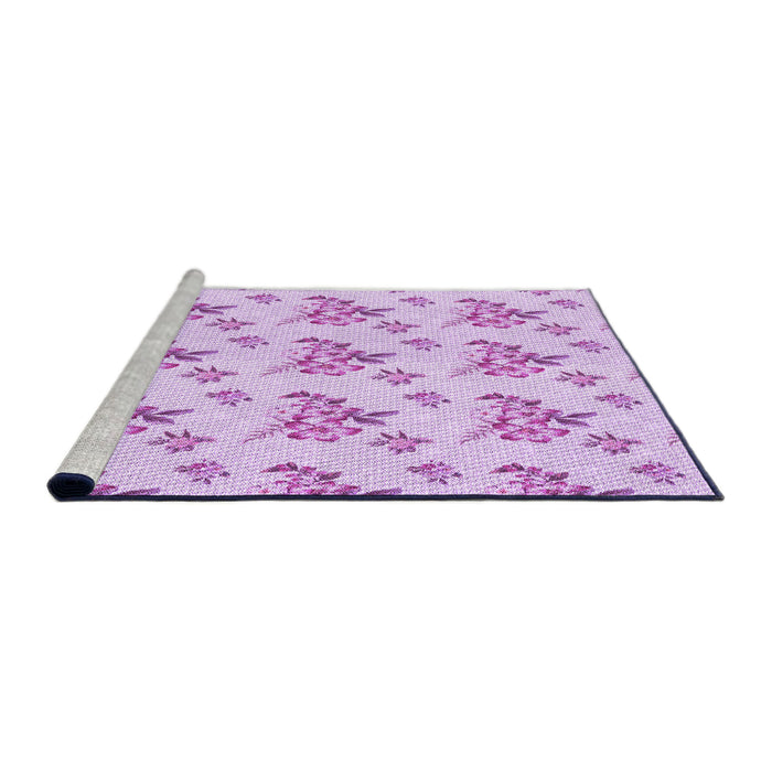 Sideview of Machine Washable Transitional Purple Rug, wshpat2651pur