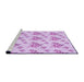 Sideview of Machine Washable Transitional Purple Rug, wshpat2651pur