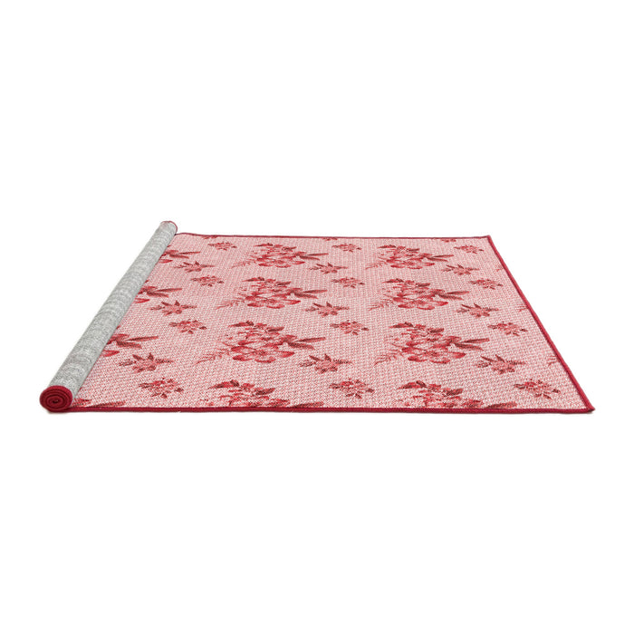 Sideview of Machine Washable Transitional Light Rose Pink Rug, wshpat2651rd