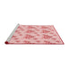 Sideview of Machine Washable Transitional Light Rose Pink Rug, wshpat2651rd