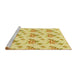 Sideview of Machine Washable Transitional Orange Gold Rug, wshpat2651yw