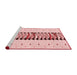 Sideview of Machine Washable Transitional Red Rug, wshpat2652rd