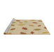 Sideview of Machine Washable Transitional Khaki Gold Rug, wshpat2653brn