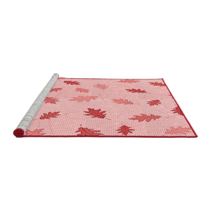 Sideview of Machine Washable Transitional Light Red Pink Rug, wshpat2653rd