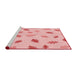 Sideview of Machine Washable Transitional Light Red Pink Rug, wshpat2653rd