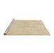 Sideview of Machine Washable Transitional Peach Beige Rug, wshpat2654brn