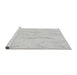 Sideview of Machine Washable Transitional Cloud Gray Rug, wshpat2654gry