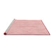 Sideview of Machine Washable Transitional Light Coral Pink Rug, wshpat2654rd