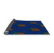 Thickness of Patterned Denim Dark Blue Rug, pat2655lblu