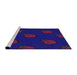 Sideview of Machine Washable Transitional Bright Purple Rug, wshpat2655pur