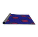 Thickness of Patterned Bright Purple Rug, pat2655pur