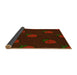 Thickness of Patterned Red Brown Rug, pat2655yw