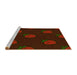 Sideview of Machine Washable Transitional Red Brown Rug, wshpat2655yw