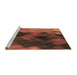 Sideview of Machine Washable Transitional Red Rug, wshpat2656brn