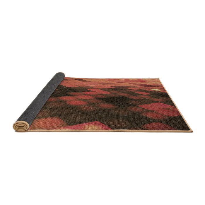 Thickness of Patterned Red Rug, pat2656brn