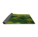 Thickness of Patterned Dark Forest Green Rug, pat2656grn