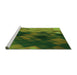 Sideview of Machine Washable Transitional Dark Forest Green Rug, wshpat2656grn