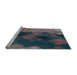 Sideview of Machine Washable Transitional Rat Gray Rug, wshpat2656lblu