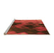 Sideview of Machine Washable Transitional Mahogany Brown Rug, wshpat2656org