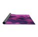 Thickness of Patterned Dark Magenta Purple Rug, pat2656pur