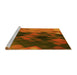 Sideview of Machine Washable Transitional Saffron Red Rug, wshpat2656yw