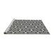 Sideview of Machine Washable Transitional Cloud Gray Rug, wshpat2657gry