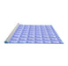 Sideview of Machine Washable Transitional Sky Blue Rug, wshpat2659blu