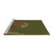 Sideview of Machine Washable Transitional Dark Yellow Green Rug, wshpat266brn