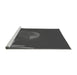 Sideview of Machine Washable Transitional Smokey Gray Rug, wshpat266gry