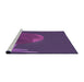 Sideview of Machine Washable Transitional Dark Magenta Purple Rug, wshpat266pur