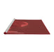 Sideview of Machine Washable Transitional Red Rug, wshpat266rd