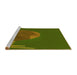 Sideview of Machine Washable Transitional Army Green Rug, wshpat266yw