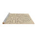 Sideview of Machine Washable Transitional Moccasin Beige Rug, wshpat2660brn