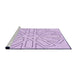 Sideview of Machine Washable Transitional Orchid Purple Rug, wshpat2660pur