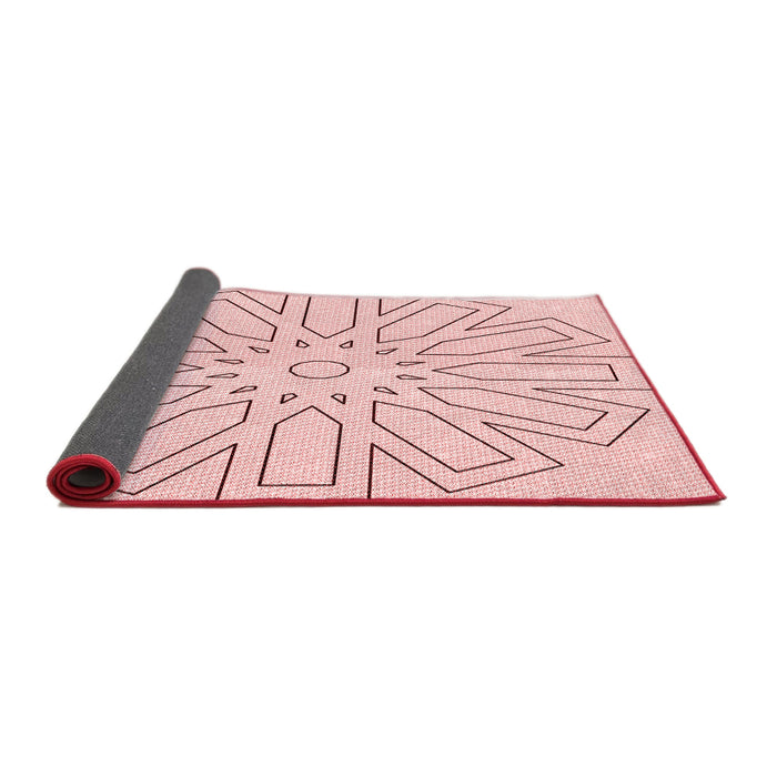 Thickness of Patterned Pink Rug, pat2660rd